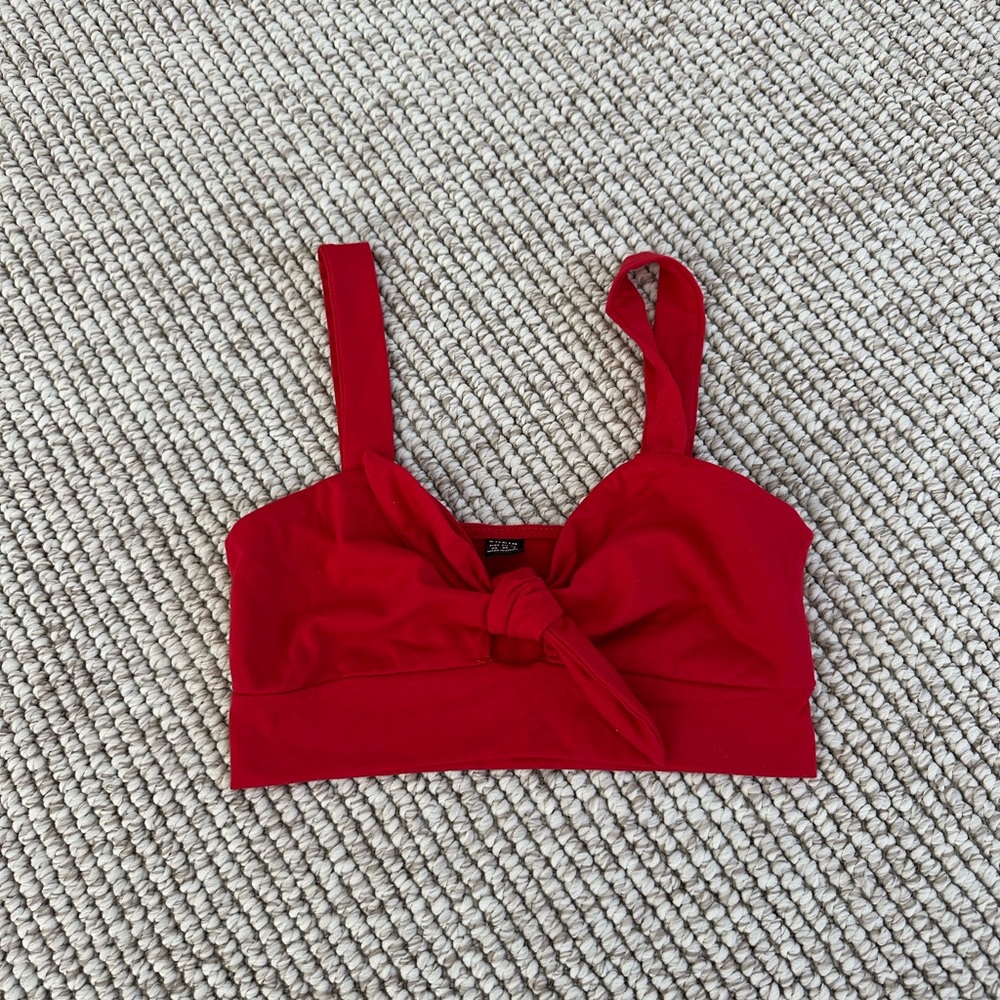 SHEIN Red Knot Front Crop Top NEVER WORN